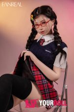 Fanreal Mo(茉) 153cm Bカップ 29kg Fair肌 フルシリコン 顎機能追加可 制服少女 無邪気 眼鏡娘 ちっぱい ラブドール - 画像 (2)