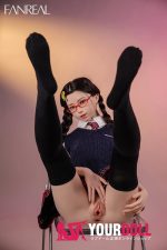 Fanreal Mo(茉) 153cm Bカップ 29kg Fair肌 フルシリコン 顎機能追加可 制服少女 無邪気 眼鏡娘 ちっぱい ラブドール - 画像 (3)