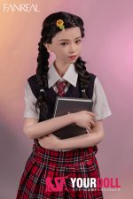 Fanreal Mo(茉) 153cm Bカップ 29kg Fair肌 フルシリコン 顎機能追加可 制服少女 無邪気 眼鏡娘 ちっぱい ラブドール - 画像 (10)