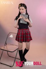 Fanreal Mo(茉) 153cm Bカップ 29kg Fair肌 フルシリコン 顎機能追加可 制服少女 無邪気 眼鏡娘 ちっぱい ラブドール - 画像 (26)