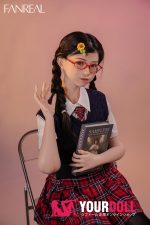 Fanreal Mo(茉) 153cm Bカップ 29kg Fair肌 フルシリコン 顎機能追加可 制服少女 無邪気 眼鏡娘 ちっぱい ラブドール - 画像 (11)