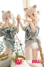 WM Dolls 柠萌 159cm Bカップ #Y007 ビニール製ヘッド+TPE製ボディ キュート 癒し系 猫口 アニメドール - 画像 (4)