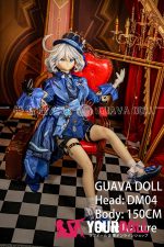 GUAVADOLL DM04 150cm Dカップ ノーマル肌 手描きメイク ビニール製のヘッド オッドアイ 華やか 気高い美少女 アニメドール - 画像 (11)