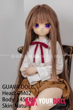 GUAVADOLL DM02 145cm Aカップノーマル肌 デカールメイク ビニール製のヘッド 無垢 お嬢ちゃん アニメドール - 画像 (5)
