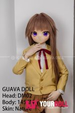 GUAVADOLL DM02 145cm Aカップノーマル肌 デカールメイク ビニール製のヘッド 無垢 お嬢ちゃん アニメドール - 画像 (6)