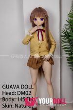 GUAVADOLL DM02 145cm Aカップノーマル肌 デカールメイク ビニール製のヘッド 無垢 お嬢ちゃん アニメドール - 画像 (9)
