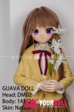 GUAVADOLL DM02 145cm Aカップノーマル肌 デカールメイク ビニール製のヘッド 無垢 お嬢ちゃん アニメドール - 画像 (4)