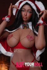 Angelkiss Eve LS#18 164cm Hカップ ブラウン肌 フルシリコン 魅惑の谷間 セクシー サンタガール ラブドール 新品 - 画像 (5)