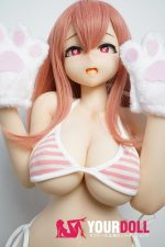 IROKEBIJIN Yui-B 90cm Fカップ フルシリコン White肌 トロ顔 猫パンチ アニメ系 フィギュア - 画像 (3)