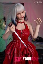 XTDOLL Andrea XT-37-A 163cm Gカップ ノーマル肌 フルシリコン 顎機能追加可 コスプレ系 ダークメイク ラブドール - 画像 (9)