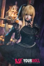 Fudoll 杨枝甘露 #J040 161cm Eカップ フルシリコン 顎機能付き ゴスロリ 舌出し 小悪魔彼女 ラブドール - 画像 (5)