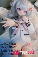 GUAVADOLL DM02 143cm Cカップ ノーマル肌 手描きメイク 瞳デカール ビニール製のヘッド 儚い 美少女 アニメドール - 画像 (5)