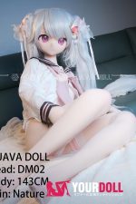 GUAVADOLL DM02 143cm Cカップ ノーマル肌 手描きメイク 瞳デカール ビニール製のヘッド 儚い 美少女 アニメドール - 画像 (6)