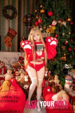 Shedoll Luoyi(洛伊) 145cm Gカップ シリコンヘッド+TPEボディ 顎機能追加可 童顔巨乳 サンタガール 可愛い ラブドール - 画像 (13)
