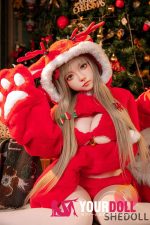 Shedoll Luoyi(洛伊) 145cm Gカップ シリコンヘッド+TPEボディ 顎機能追加可 童顔巨乳 サンタガール 可愛い ラブドール - 画像 (8)
