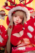 Shedoll Luoyi(洛伊) 145cm Gカップ シリコンヘッド+TPEボディ 顎機能追加可 童顔巨乳 サンタガール 可愛い ラブドール