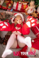 Shedoll Luoyi(洛伊) 145cm Gカップ シリコンヘッド+TPEボディ 顎機能追加可 童顔巨乳 サンタガール 可愛い ラブドール - 画像 (10)