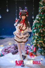 Shedoll Beizhi(北栀) 眠り顔 148cm Dカップ フルシリコン 癒し系 サンタガール トナカイ娘 ラブドール 新品 - 画像 (18)