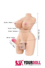 Tantaly  Sarina  9kg  ホワイト肌 トルソー ペニス付き ふたなり 巨乳 馬並み 半身ラブドール - 画像 (16)