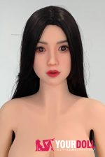 Orange in #708 160cm Fカップ White肌 シリコンヘッド+TPEボディ 顎機能付き 美人 巨乳 ダッチワイフ 新品 - 画像 (4)