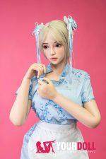 Fudoll 柳思思 #J025 163cm Eカップ フルシリコン 顎機能付き 中華風 料理人お嬢さん ラブドール - 画像 (4)