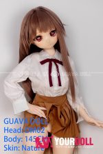 GUAVADOLL DM02 145cm Aカップノーマル肌 デカールメイク ビニール製のヘッド ハート目 ちっぱい アニメドール - 画像 (4)