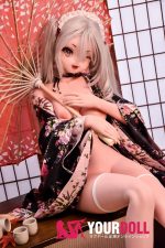 ElsaBabe 竹内由紀 RAD026 148cm-S ピンク肌 フルシリコン ウィンク 和風メイド 美少女 ラブドール - 画像 (12)