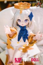 MOZU 小小萌 65cm 3.5kg 画像と同じ仕様 ビニールヘッド+シリコンボディ 可愛い コスプレ衣装 3Dの口 フィギュア 新品 - 画像 (2)