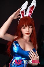 Orange in #604 165cm Cカップ White肌 フルシリコン 顎機能付き バニーガール 熟女 ラブドール 新品 - 画像 (2)