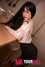 Orange in #739 158cm Cカップ White肌 フルシリコン 顎機能付き 姉系 美人OL ラブドール 新品 - 画像 (8)