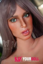 WM Dolls Hanna #SS111 165cm Eカップ 顎機能付き ブラウン肌 シリコンヘッド+S-TPEボディ 雀斑 ラブドール - 画像 (4)