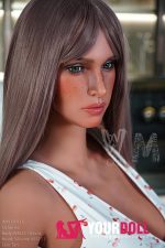 WM Dolls Hanna #SS111 165cm Eカップ 顎機能付き ブラウン肌 シリコンヘッド+S-TPEボディ 雀斑 ラブドール - 画像 (5)