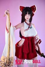 Fudoll 小璐 #J024 157cm Iカップ フルシリコン 顎機能付き リアルな肌質感付き 巫女 爆乳 綺麗 ラブドール - 画像 (2)