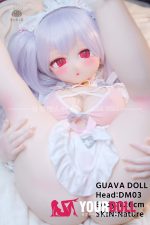 GUAVADOLL DM03 126cm Eカップ ノーマル肌 手描きメイク 瞳デカール ビニール製のヘッド デレデレ 美少女 目元拡大 アニメドール 新品 - 画像 (4)