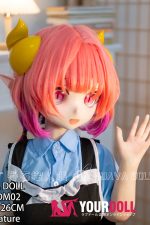 GUAVADOLL DM02 126cm Eカップ ノーマル肌 デカールメイク ビニール製のヘッド コスプレ系 縦瞳 メイド アニメドール - 画像 (7)