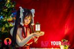 Shedoll Yoyo(瑶瑶) 148cm Dカップ シリコンヘッド+TPEボディ 束縛プレイ サンタガール ラブドール - 画像 (8)