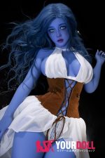 Aibei Doll #225 C160cm-肥満 Fカップ Blue肌 コスプレ系 ウィッチ 綺麗 ラブドール - 画像 (9)