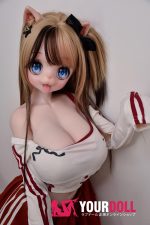 ElsaBabe 猫羽彩 RAD037 148cm-L ホワイト肌 フルシリコン ケモノ 猫娘 アニメドール 新品 - 画像 (23)