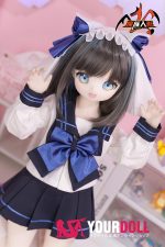 MOZU 猫猫 85cm 大胸 6kg 画像通りの仕様 ビニールヘッド+TPEボディ 制服 チェシャー アニメドール 新品 - 画像 (6)