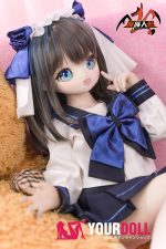 MOZU 猫猫 85cm 大胸 6kg 画像通りの仕様 ビニールヘッド+TPEボディ 制服 チェシャー アニメドール 新品 - 画像 (4)