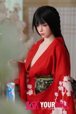 Orange in #414 165cm Cカップ White肌 フルシリコン 顎機能付き 美人 和風 ダッチワイフ 新品 - 画像 (9)