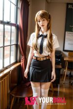 Orange in #599 158cm Cカップ White肌 フルシリコン 顎機能付き アジア系 JK ラブドール - 画像 (27)