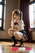 Orange in #599 158cm Cカップ White肌 フルシリコン 顎機能付き アジア系 JK ラブドール - 画像 (22)
