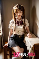 Orange in #599 158cm Cカップ White肌 フルシリコン 顎機能付き アジア系 JK ラブドール - 画像 (14)