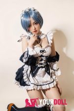 Orange in #600 158cm Cカップ White肌 フルシリコン 顎機能付き コスプレ系 メイド ラブドール 新品 - 画像 (2)