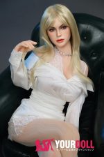 Orange in #1081 168cm Eカップ White肌 シリコンヘッド+TPEボディ 顎機能付き ブロンド ラブドール 新品 - 画像 (6)