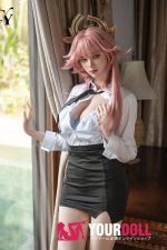 TOP-CYDOLL Miko 168cm Fカップ フルシリコン ボディ選択可 顎機能追加可 Natural肌 コスプレ系 美人OL 八重神子 ダッチワイフ - 画像 (7)