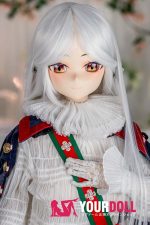 GUAVADOLL DM08 147cm Cカップ ノーマル肌  手描きメイク ビニール製のヘッド 白髪 優しい 綺麗 ラブドール