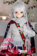 GUAVADOLL DM08 147cm Cカップ ノーマル肌  手描きメイク ビニール製のヘッド 白髪 優しい 綺麗 ラブドール - 画像 (7)