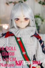 GUAVADOLL DM08 147cm Cカップ ノーマル肌  手描きメイク ビニール製のヘッド 白髪 優しい 綺麗 ラブドール - 画像 (5)